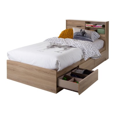 Fynn Twin Bed 12508 (Rustic Oak)